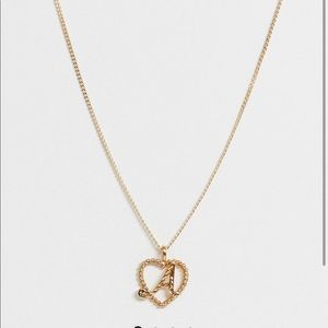 Reclaimed Vintage gold plated A necklace